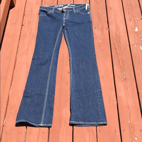 TWISTED HEART RHINESTONE POCKET JEANS, SIZE 30 - Picture 5 of 8